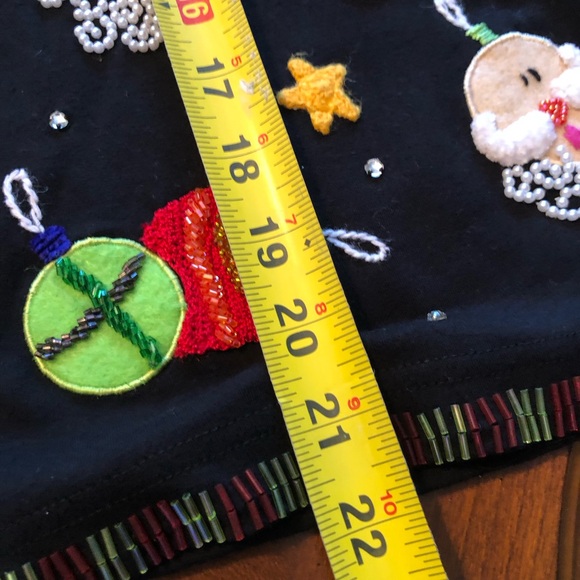 Vtg Beaer Beaded Christmas Sweater Size Medium - Picture 11 of 11